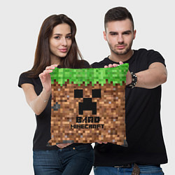 Подушка квадратная ВЛАД MINECRAFT, цвет: 3D-принт — фото 2