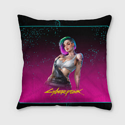 Подушка квадратная Judy Cyberpunk2077, цвет: 3D-принт