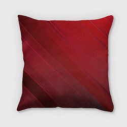 Подушка квадратная Полосы На красном Фоне, цвет: 3D-принт