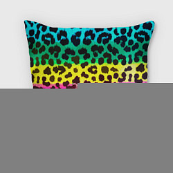 Подушка квадратная Leopard Pattern Neon, цвет: 3D-принт