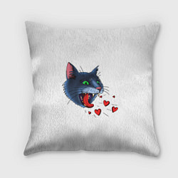 Подушка квадратная Cat love meow, цвет: 3D-принт