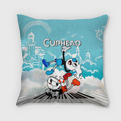 Подушка квадратная Cuphead 2 чашечки