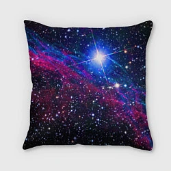Подушка квадратная Открытый космос Star Neon, цвет: 3D-принт