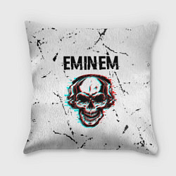 Подушка квадратная Eminem ЧЕРЕП Потертости, цвет: 3D-принт