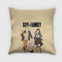 Подушка квадратная Spy x Family: Семья шпиона, цвет: 3D-принт