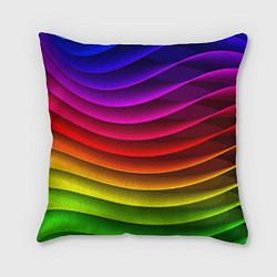 Подушка квадратная Color line neon pattern Abstraction Summer 2023