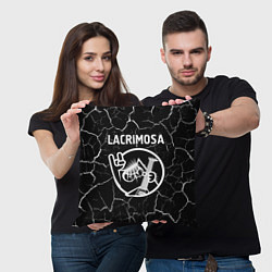 Подушка квадратная Lacrimosa КОТ Трещины, цвет: 3D-принт — фото 2