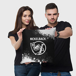 Подушка квадратная Nickelback КОТ Брызги, цвет: 3D-принт — фото 2