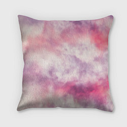 Подушка квадратная Абстракция розовое небо, цвет: 3D-принт