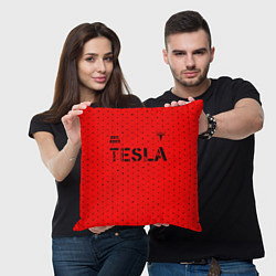Подушка квадратная ТЕСЛА Tesla Est 2003 Абстракция, цвет: 3D-принт — фото 2