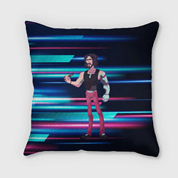 Подушка квадратная Johnny Джонни Cyberpunk, цвет: 3D-принт