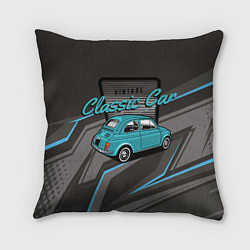 Подушка квадратная Classic blue retro car