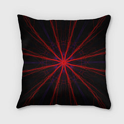 Подушка квадратная Красный эфир 3D - абстракция, цвет: 3D-принт