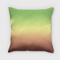 Подушка квадратная Градиент Фисташки Gradient, цвет: 3D-принт