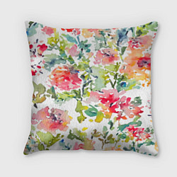 Подушка квадратная Floral pattern Watercolour Summer