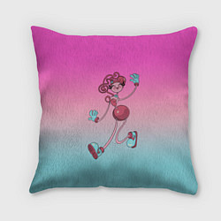 Подушка квадратная Мама длинные ноги: Poppy Playtime, цвет: 3D-принт