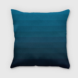 Подушка квадратная Blue stripes gradient