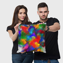 Подушка квадратная Палитра художника, цвет: 3D-принт — фото 2