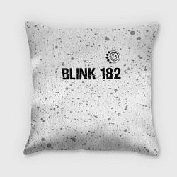 Подушка квадратная Blink 182 Glitch на светлом фоне