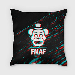 Подушка квадратная FNAF в стиле Glitch Баги Графики на темном фоне