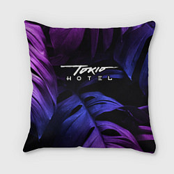 Подушка квадратная Tokio Hotel Neon Monstera