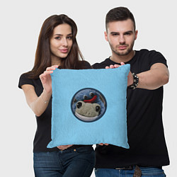 Подушка квадратная Хагги Вагги с лягушкой, цвет: 3D-принт — фото 2