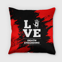 Подушка квадратная Death Stranding Love Классика, цвет: 3D-принт
