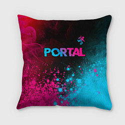 Подушка квадратная Portal Neon Gradient, цвет: 3D-принт