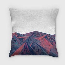 Подушка квадратная Абстрактные Многоугольные Кристальные Горы, цвет: 3D-принт