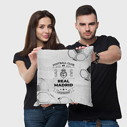 Подушка квадратная Real Madrid Football Club Number 1 Legendary, цвет: 3D-принт — фото 2