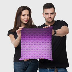 Подушка квадратная Фиолетово-розовый геометрический узор Градиент, цвет: 3D-принт — фото 2