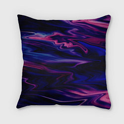 Подушка квадратная Фиолетово-розовый абстрактный узор