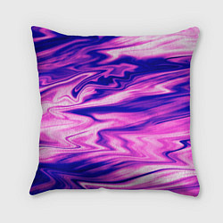 Подушка квадратная Розово-фиолетовый мраморный узор