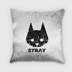 Подушка квадратная Stray с потертостями на светлом фоне, цвет: 3D-принт