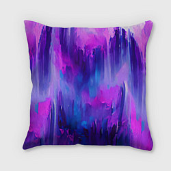 Подушка квадратная Purple splashes, цвет: 3D-принт