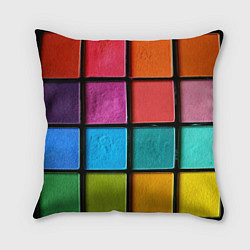 Подушка квадратная Абстрактный набор красок-паттернов
