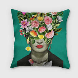 Подушка квадратная Фрида Кало - Арт Портрет, цвет: 3D-принт