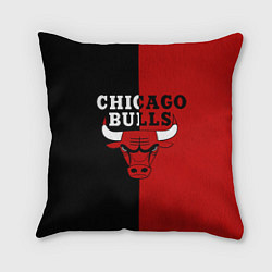 Подушка квадратная Чикаго Буллз black & red