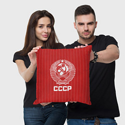 Подушка квадратная Герб СССР Советский союз, цвет: 3D-принт — фото 2