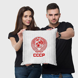 Подушка квадратная Герб СССР - Советский союз, цвет: 3D-принт — фото 2