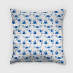 Подушка квадратная Blue floral pattern