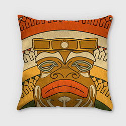 Подушка квадратная Polynesian tiki APATHY, цвет: 3D-принт