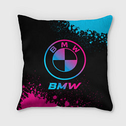 Подушка квадратная BMW - neon gradient
