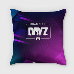 Подушка квадратная DayZ gaming champion: рамка с лого и джойстиком на