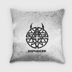 Подушка квадратная Disturbed с потертостями на светлом фоне, цвет: 3D-принт