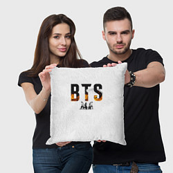 Подушка квадратная BTS Team Art, цвет: 3D-принт — фото 2