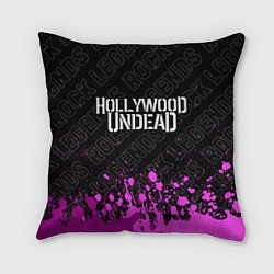 Подушка квадратная Hollywood Undead rock legends: символ сверху, цвет: 3D-принт
