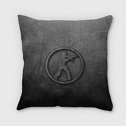 Подушка квадратная Чугунный логотип Counter Strike