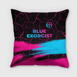 Подушка квадратная Blue Exorcist - neon gradient: символ сверху
