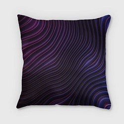 Подушка квадратная Волнистый металлик, цвет: 3D-принт